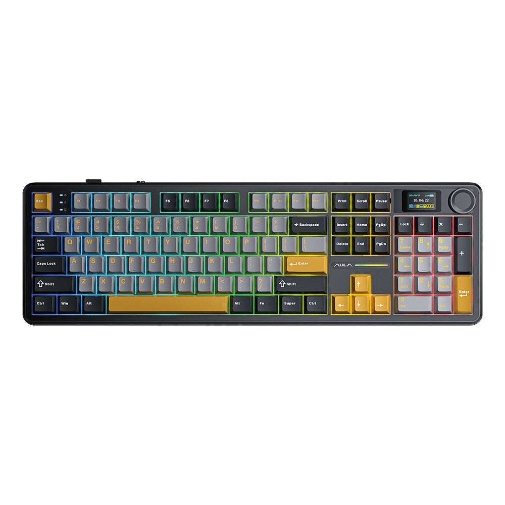 Aula F108 Pro Full-Size Mechanical Keyboard With Smart Screen - Aula Inno