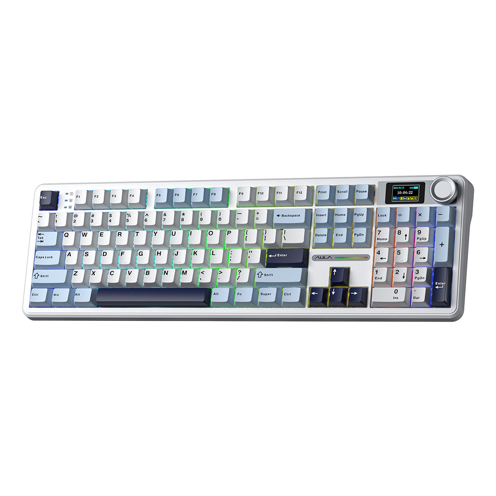 Aula F108 Pro Full-Size Mechanical Keyboard With Smart Screen - Aula Inno