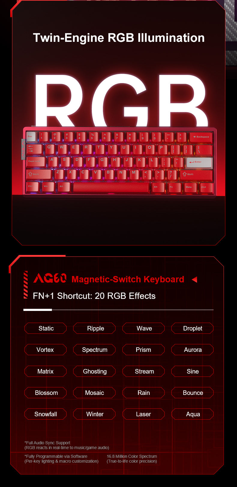 AULA AG60 Magnetic Dual-Mode Gaming Keyboard - Aula Inno