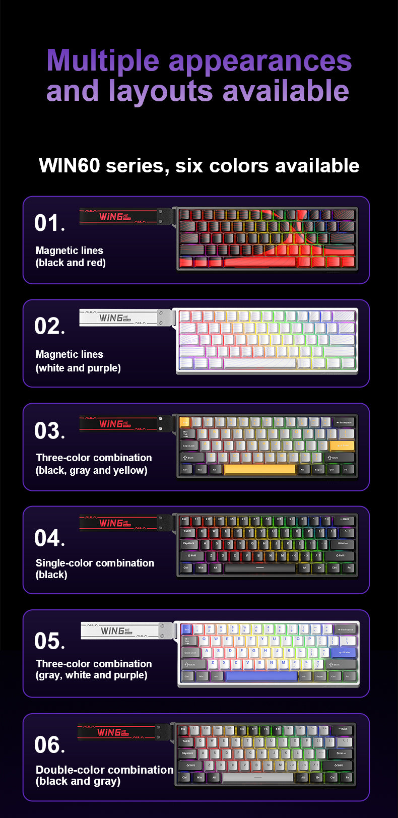 AULA WIN60HE MAX Magnetic Switch Keyboard - Aula Inno