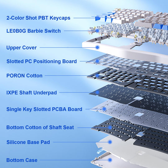 AULA-LEOBOG A75 Gasket Mechanical Keyboard - Aula Inno