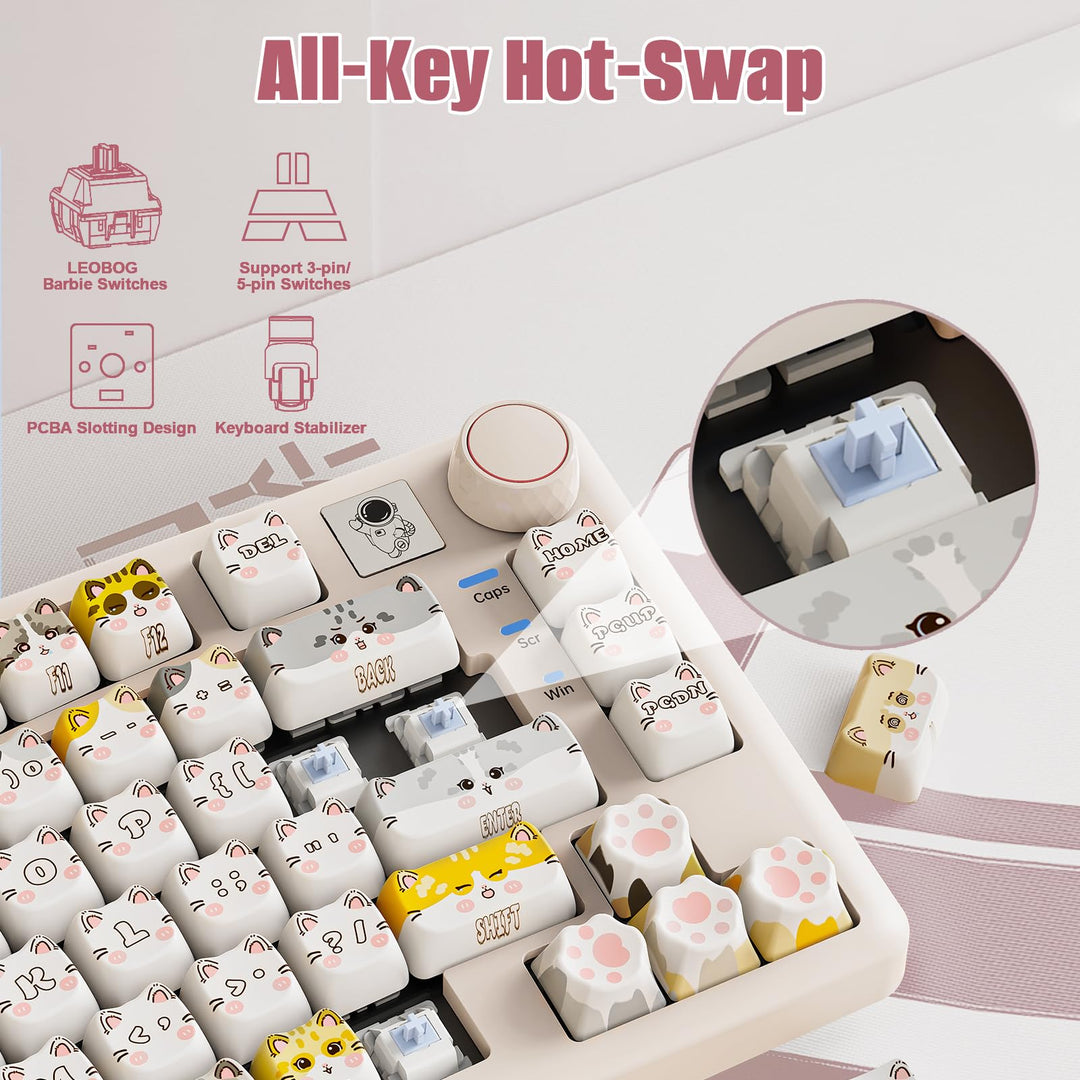 AULA-LEOBOG A75 Gasket Mechanical Keyboard - Aula Inno