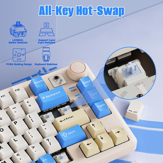 AULA-LEOBOG A75 Gasket Mechanical Keyboard - Aula Inno